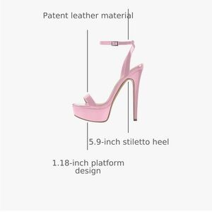 Pink Patent Leather Platform Heels